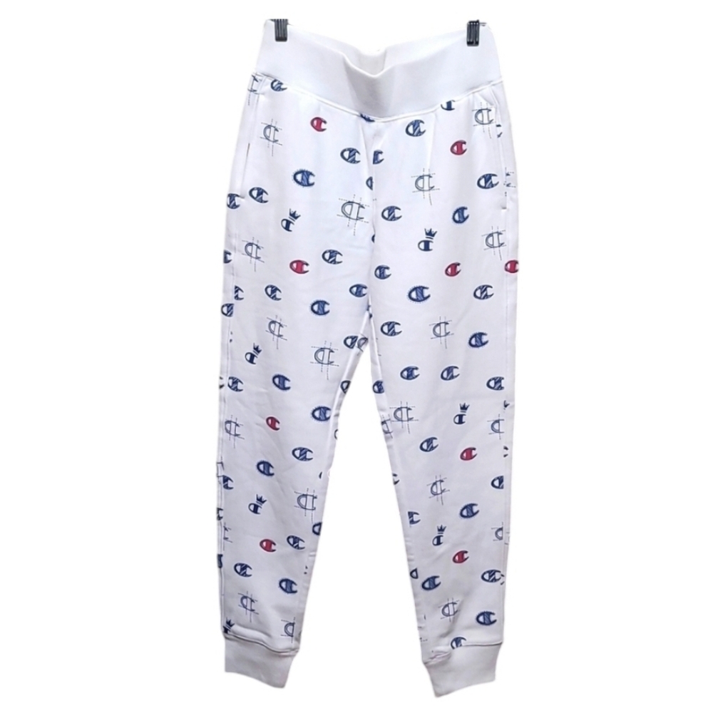 NWOT Champion White blue and red sweatpants (Pvcb2)